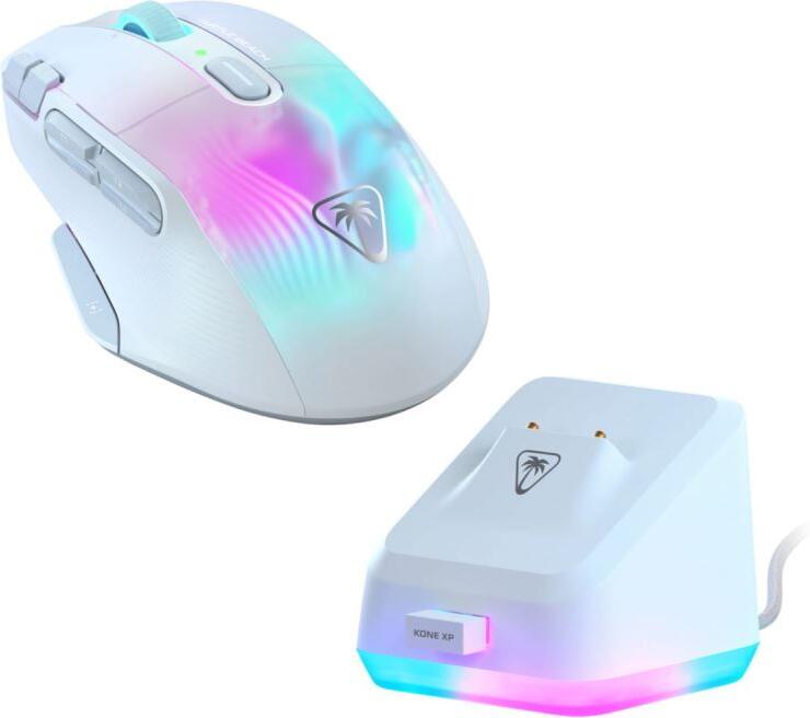 Turtle Beach Bundle, herní bezdrátová myš KONE XP Air + RGB nabíjecí stanice Rapid, bílá (TBM-1101-15)