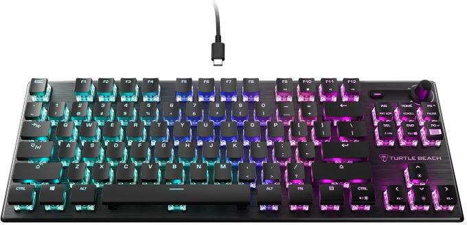 Herní mechanická klávesnice Turtle Beach Vulcan TKL AIMO, Linear Red Sw. US, černá (TBK-2001-01-US)