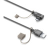 Napájecí kabel pro Interphone Ridesync 5,5“, USB-C / USB-A