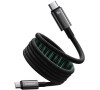Magnetický kabel Baseus Tungsten Gold USB-C/USB-C 1m 100W černý