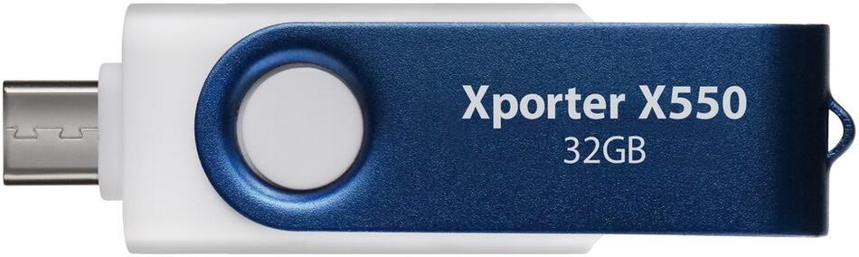 PATRIOT Xporter X550 32GB / USB Typ-A + USB Typ-C / USB 3.2 Gen 1 / bílo-modrá (PS32GX550AAD)