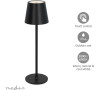LED stolní lampa NEDIS LTOUT05BK