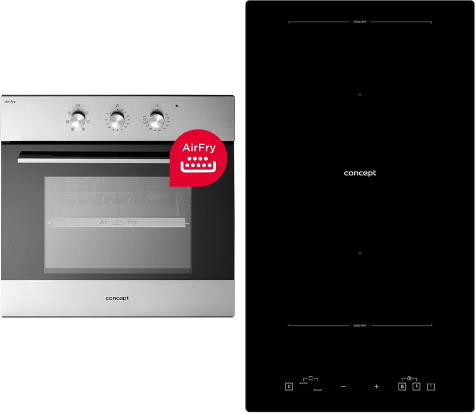 SET Trouba Concept ETV5960 Air Fry + Indukční deska Concept IDV4530