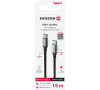 DATOVÝ KABEL SWISSTEN TEXTILE II USB-C / USB-C 1,5 M ČERNÝ
