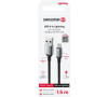 DATOVÝ KABEL SWISSTEN TEXTILE II USB / LIGHTNING 1,5 M ČERNÝ