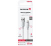 DATOVÝ KABEL SWISSTEN TEXTILE II USB / LIGHTNING 1,5 M BÍLÝ