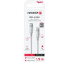 DATOVÝ KABEL SWISSTEN TEXTILE II USB-C / USB-C 1,5 M BÍLÝ