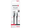 DATOVÝ KABEL SWISSTEN TEXTILE II USB / USB-C 1,5 M ČERNÝ