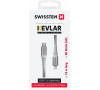 DATOVÝ KABEL SWISSTEN ARAMID REINFORCED USB-C / LIGHTNING 1,5 M BÍLÝ
