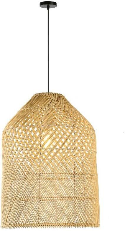 IMMAX BOHO PELO designové závěsné svítidlo, D35cm, E27, přírodní ratan (08259L)
