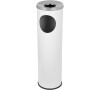 Odpadkový koš s popleníkem Cigarette Pillar 15 l, lakovaná ocel, bílá