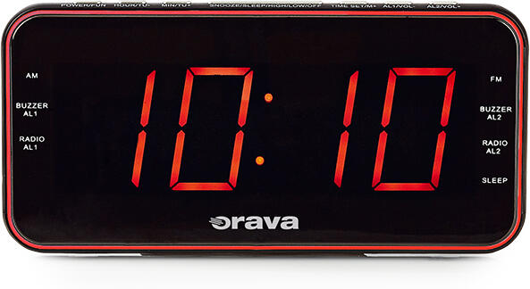 Radiobudík s velkým červeným LED displejem Orava (RBD-614)