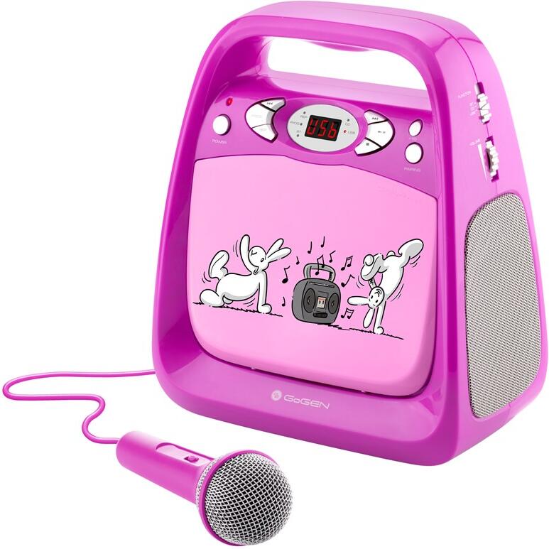 CD přehrávač GoGEN BOB A BOBEK KARAOKE, růžový