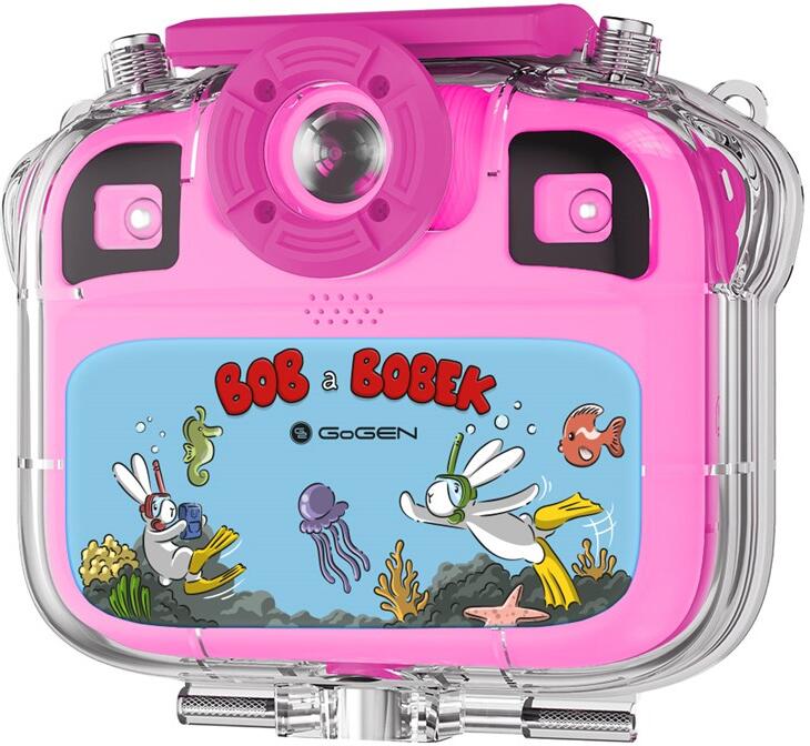 Fotoaparát GoGEN BOB A BOBEK AQUA FOTO, růžový