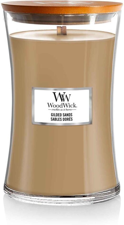 Woodwick Gilded Sands vonná svíčka s dřevěným knotem 609,5 g