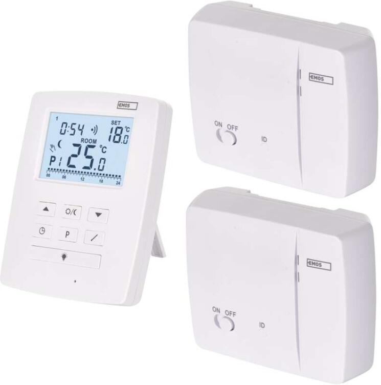 Emos pokojový programovatelný bezdrátový OpenTherm termostat P5611OT.2R se 2 přijímači