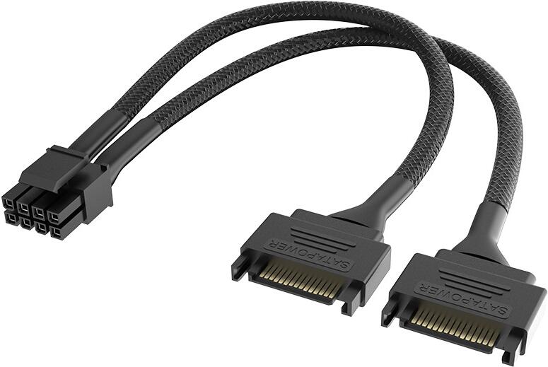 AKASA - Dual SATA na 8-Pin CPU Power Adapter Cable (AK-CBPW33-15)
