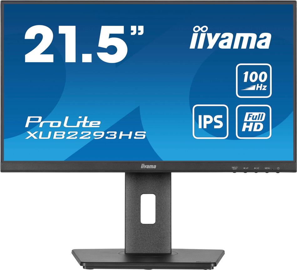 IIYAMA ProLite / XUB2293HS-B6 / 21,5" / IPS / FHD / 100Hz / 1ms / Black / 3R