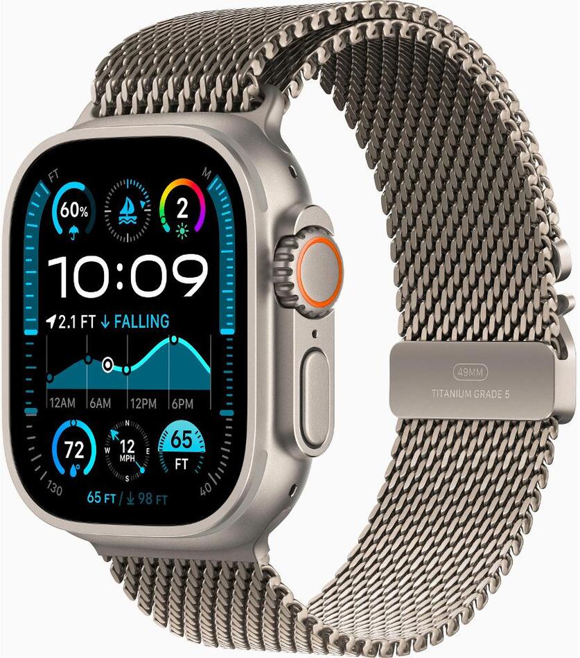 Chytré hodinky Apple Watch Ultra 2, Natural Titanium