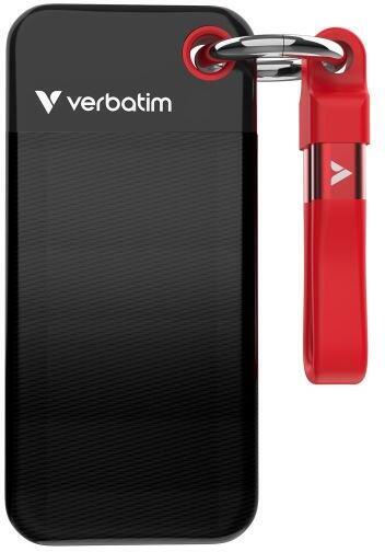 Verbatim Pocket SSD 1TB USB 3.2 Gen 2, externí Solid State Drive, černá/červená (32192)