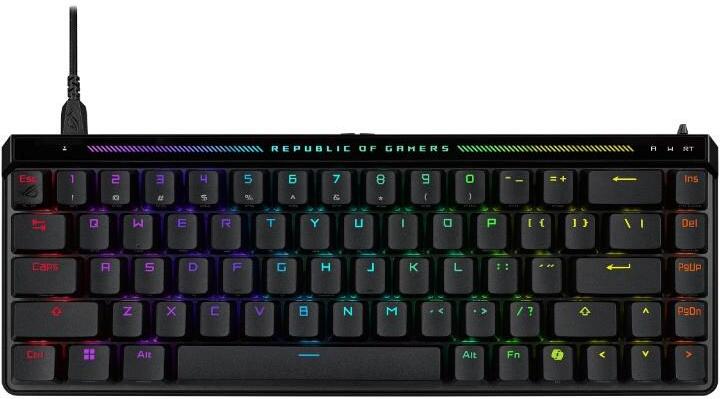 ASUS Klávesnice ROG FALCHION ACE HFX, Mechanická, Magnetický switch, USB, US, černá (90MP03VE-BKUA20)