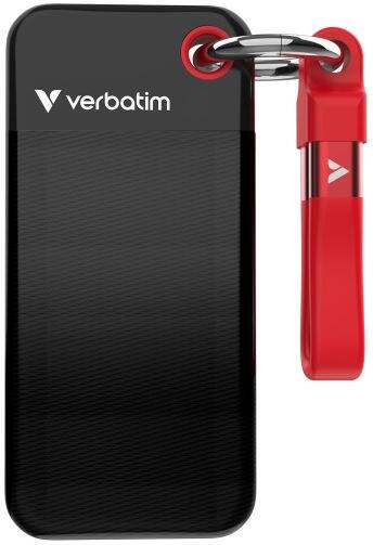 Verbatim Pocket SSD 2TB USB 3.2 Gen 2, externí Solid State Drive, černá/červená (32196)