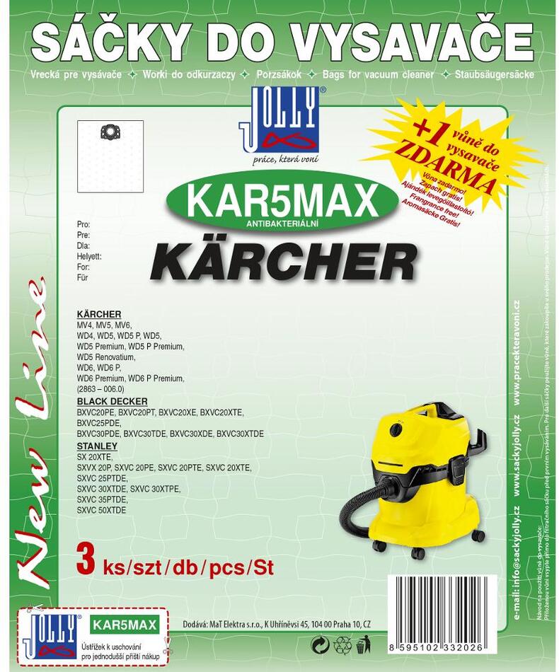Sáčky do vysavače Jolly MAX KAR 5