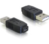 Delock redukce micro USB A+B samice na USB A samec (65029)
