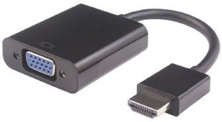 PremiumCord Převodník HDMI na VGA se zvukem 3,5mm stereo jack - černý (khcon-19)