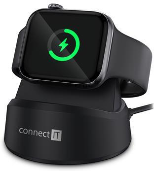 CONNECT IT WatchCharger bezdrátová nabíječka kompatibilní s Apple, ČERNÁ (CWC-8010-BK)