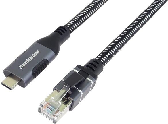 PremiumCord Ethernetový kabel USB-C -> LAN RJ45 10/100/1000 MBIT 1m (ku31net1)