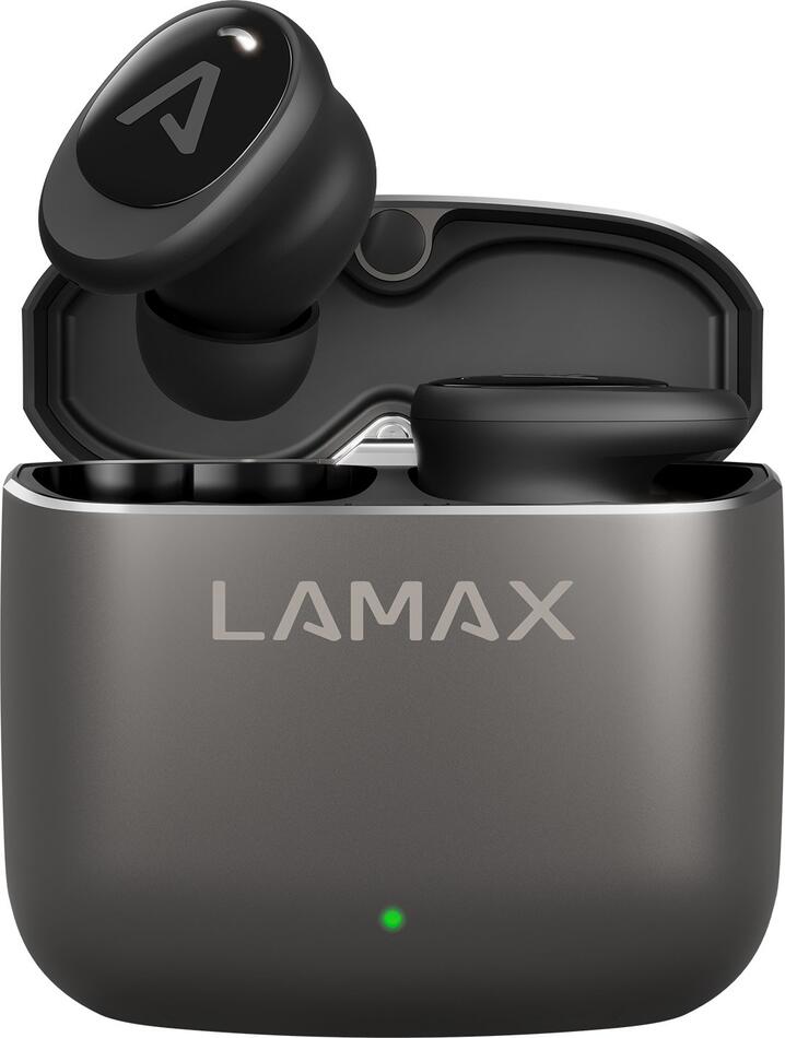 Bezdrátová sluchátka LAMAX SteelDots3 ANC, černé
