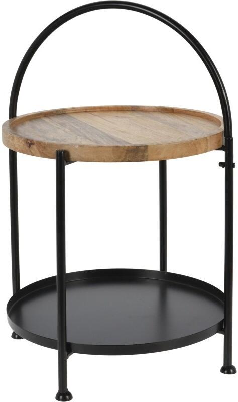 HOMESTYLING Odkládací stolek pr. 39 x 55 cm kov / dřevo KO-A67100080