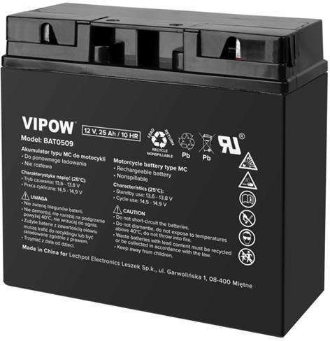 Baterie motocyklová 12V 25Ah VIPOW