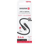 DATOVÝ KABEL SWISSTEN SOFT SILICONE USB-C / LIGHTNING 0,4 M ČERNÝ