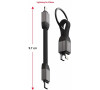 SWISSTEN MAGNETICKÝ KEYCHAIN KABEL USB-C / LIGHTNING 9,7 CM (71551030)