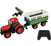 Teddies Traktor Zetor RC s vlekem plast 42cm 2,4GHz dobjec pack + baterie se zvukem v krabici