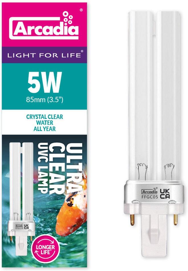 Arcadia Compact Ultra Clear UVC 5W,G23,100mm
