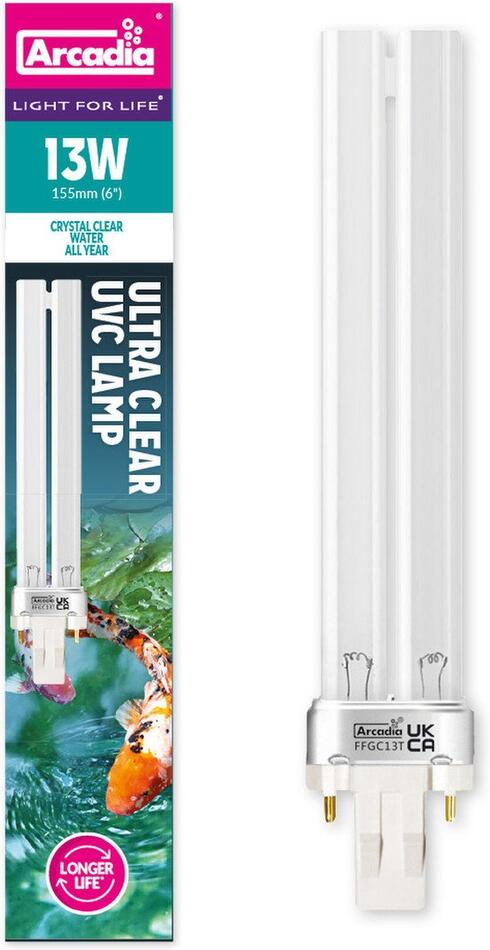 Arcadia Compact Ultra Clear UVC 13W,GX23,177mm