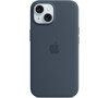 Apple iPhone 15 Silicone Case with MS - Storm Blue / SK (MXPF3ZM/A)