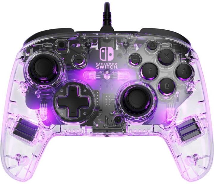 PDP Afterglow Wired Controller, herní ovladač pro Nintendo Switch, Prismatic transparentní (500-132-EU)