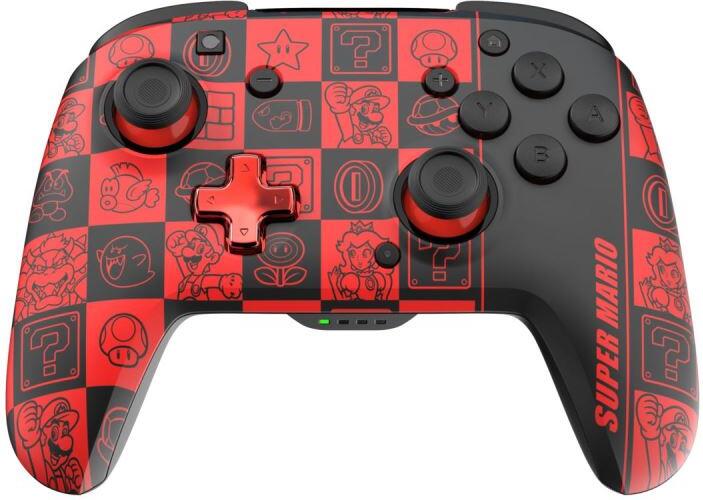 PDP Rematch GLOW Wireless Controller, bezdrátový herní ovladač pro Nintendo Switch, Super Icon (500-202-SPIG)