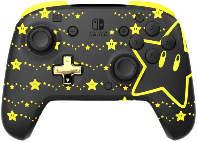 PDP Rematch GLOW Wireless Controller, bezdrátový herní ovladač pro Nintendo Switch, Super Star (500-202-STGD)