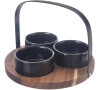 Servírovací misky s tácem BLACK set Orion