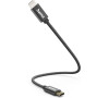Hama MFi USB-C Lightning kabel pro Apple, 0,2 m, opletený, černý