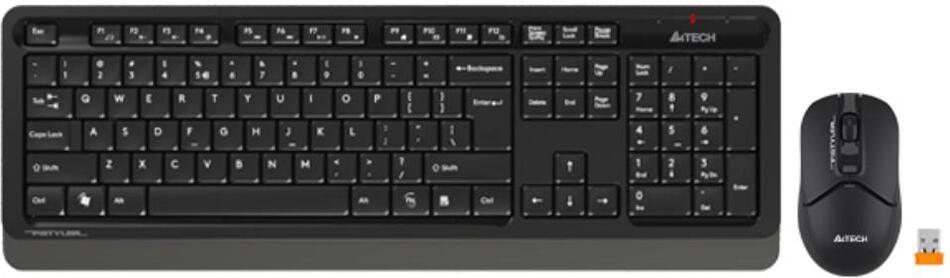 A4tech Set klávesnice+myš FG1012, Bezdrátový, US, černá (FG1012-BK)