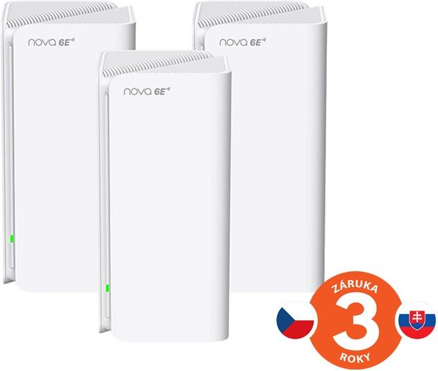 Tenda Nova MX21 Pro (3-pack) WiFi 6E AXE5700 Mesh Gigabit system, router, 9x GLAN/GWAN, VPN, CZ app (75012002)
