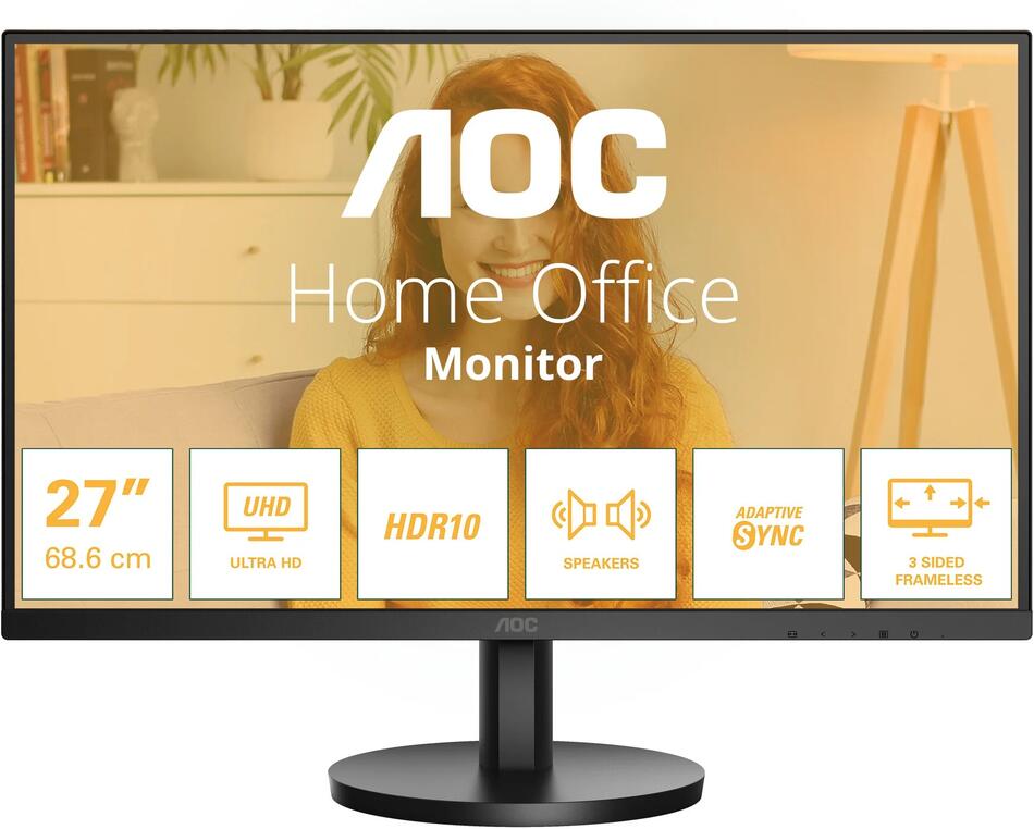 AOC / U27B3A / 27" / IPS / 4K UHD / 60Hz / 4ms / Black / 3R