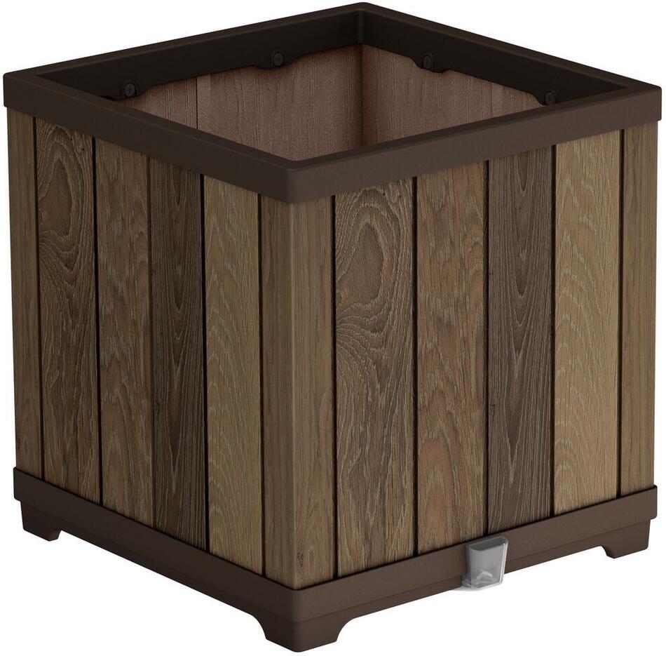 KETER Květináč DECO SQUARE WALNUT