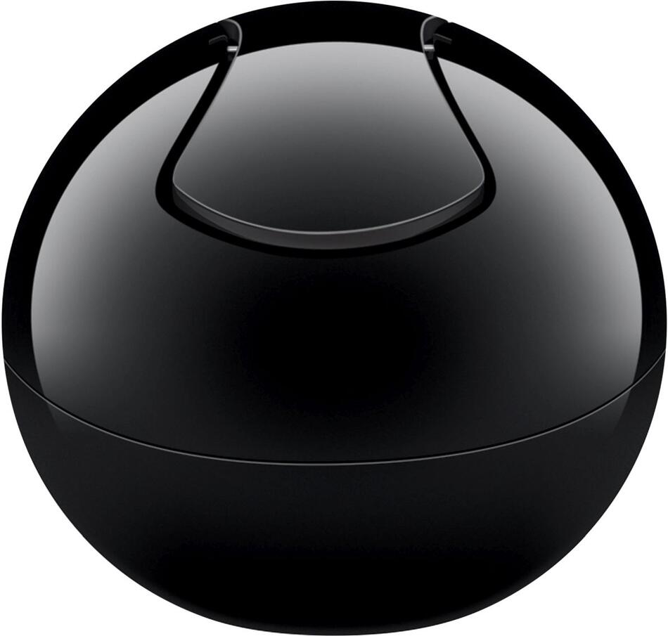 Spirella mini výklopný odpadkový koš BOWL, komplet černý, plast, 1 L